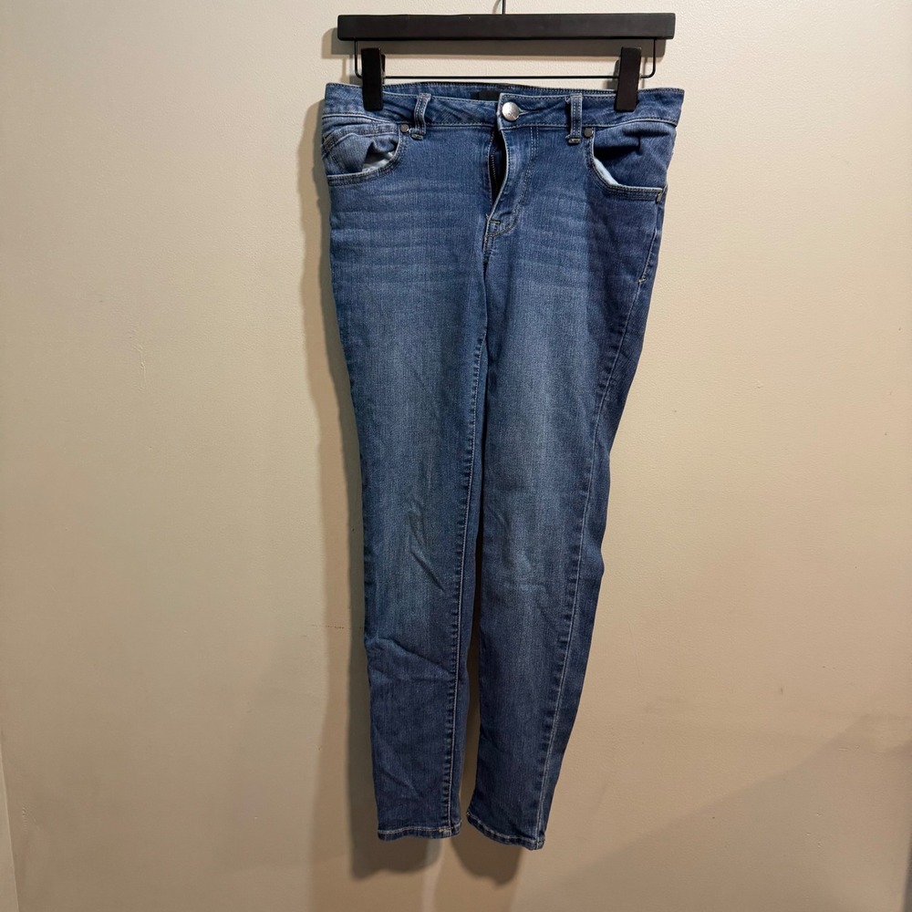 1822 Denim Womens Skinny Jeans Medium Wash Blue Size 6 Stretch Slim Fit Pants